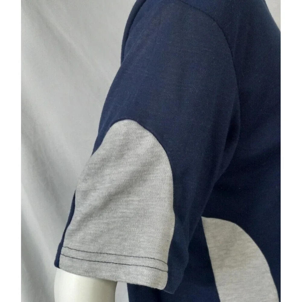 Nike XL men's blue gray vintage shirt black tag crew neck FLAWS single stitch